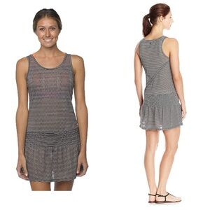 PRANA Zadie Pinstripe Drop Waist Dress Swim Cover size XL